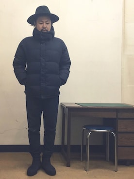「無印良品（ムジルシリョウヒン）のアイテム（ダウンジャケット/コート）」を使った、yuyaannさん（メンズ・167cm）の冬コーディネート