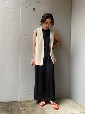 「uncut bound」｜「アイテム（ワンピース/ドレス）」を使った、Yuka Ozawaさん（レディース・155cm）の春コーディネート