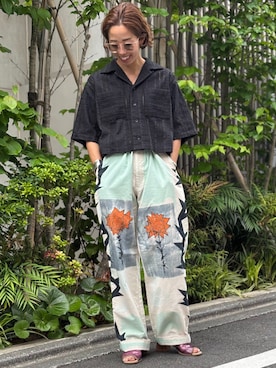 「schott（ショット）のアイテム」を使った、Yuka Ozawaさん（レディース・155cm）の春コーディネート
