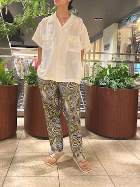 「BANANATIME（バナナタイム）のアイテム」を使った、Yuka Ozawaさん（レディース・155cm）の夏コーディネート