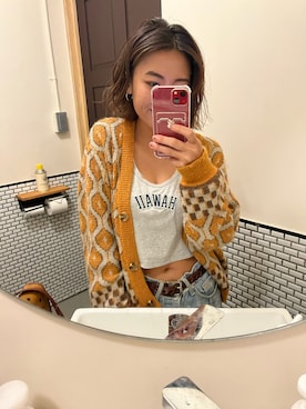 「アイテム（カーディガン/ボレロ）」を使った、sakiさん（レディース・153cm・30代）の夏コーディネート