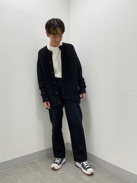 「カーディガン男子」｜naoyaさん（メンズ・170cm）の秋コーディネート
