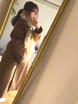 「アイテム（チェスターコート）」を使った、Marie ....さん（レディース・156cm・30代）の冬コーディネート