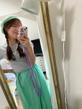 「アイテム（スマホグッズ）」を使った、Marie ....さん（レディース・156cm）の夏コーディネート