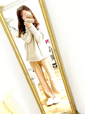 「archives（アルシーヴ）のアイテム（スラックス）」を使った、Marie ....さん（レディース・156cm）の冬コーディネート