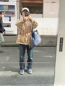 「アイテム（キャスケット）」を使った、sockさん（メンズ・169cm・40代）の秋コーディネート