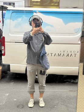 「アイテム（スラックス）」を使った、sockさん（メンズ・169cm・40代）の秋コーディネート