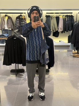 「アイテム（スラックス）」を使った、sockさん（メンズ・169cm・40代）の秋コーディネート