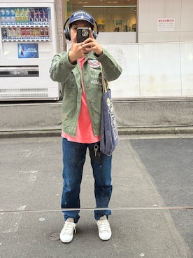 「BEAMS（ビームス）のアイテム（トップス）」を使った、sockさん（メンズ・169cm）の春コーディネート