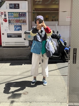 「BEAMS（ビームス）のアイテム（キャップ）」を使った、sockさん（メンズ・169cm）の春コーディネート