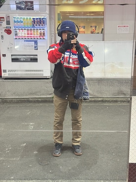 「BEAMS（ビームス）のアイテム」を使った、sockさん（メンズ・169cm）の冬コーディネート