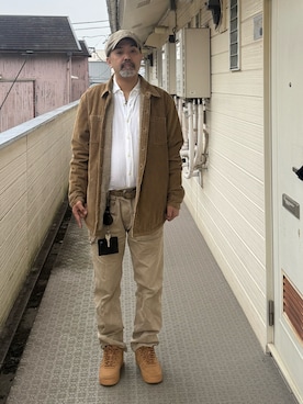 「アイテム（キャスケット）」を使った、sockさん（メンズ・169cm・40代）の秋コーディネート