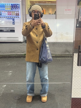 「アイテム（チェスターコート）」を使った、sockさん（メンズ・169cm）の秋コーディネート