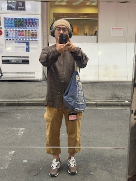 「アイテム（チノパンツ）」を使った、sockさん（メンズ・169cm・40代）の秋コーディネート