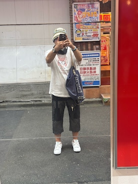 「Supreme （シュプリーム）のアイテム（ニットキャップ/ビーニー、その他）」を使った、sockさん（メンズ・169cm）の夏コーディネート