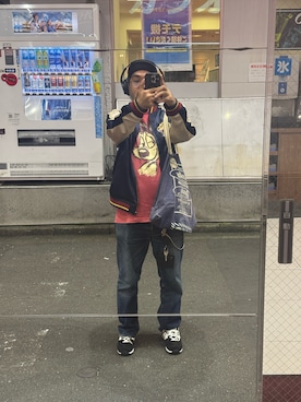 「BEAMS（ビームス）のアイテム（キャップ、ブラック系）」を使った、sockさん（メンズ・169cm）の秋コーディネート
