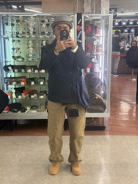 「アイテム（ピーコート）」を使った、sockさん（メンズ・169cm）の秋コーディネート