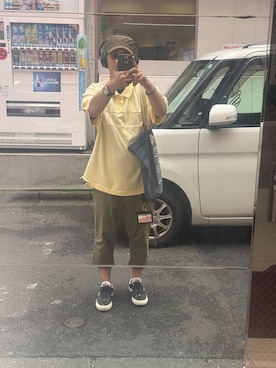 「XLARGE（エクストララージ）のアイテム（キャップ、グリーン系）」を使った、sockさん（メンズ・169cm）の夏コーディネート