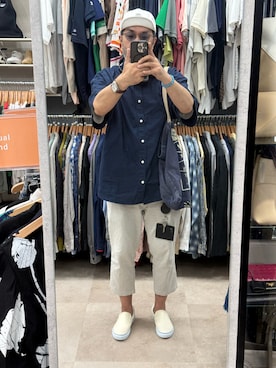 「GAP（ギャップ）のアイテム（トップス）」を使った、sockさん（メンズ・169cm）の夏コーディネート