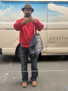 「アイテム（ナイロンジャケット）」を使った、sockさん（メンズ・169cm）の秋コーディネート