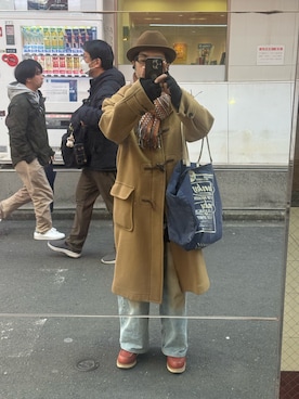 「KANGOL（カンゴール）のアイテム（帽子）」を使った、sockさん（メンズ・169cm）の冬コーディネート