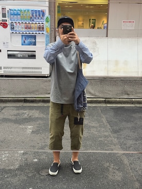 「BEAMS（ビームス）のアイテム（帽子）」を使った、sockさん（メンズ・169cm）の夏コーディネート