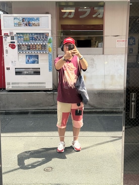 「GILDAN（ギルダン）のアイテム」を使った、sockさん（メンズ・169cm）の夏コーディネート