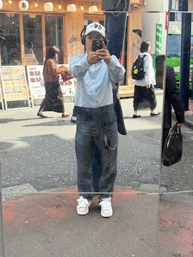「アイテム（キャップ）」を使った、sockさん（メンズ・169cm・40代）の秋コーディネート