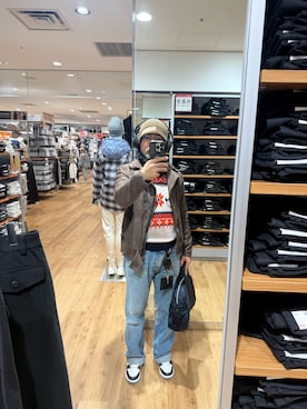 「アイテム（ボストンバッグ）」を使った、sockさん（メンズ・169cm）の秋コーディネート