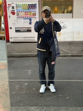 「アイテム（キャスケット）」を使った、sockさん（メンズ・169cm）の冬コーディネート