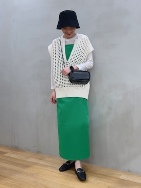 「春服デビュー宣言」｜「アイテム（その他シューズ）」を使った、サイサイ賽賽さん（レディース・160cm）の春コーディネート