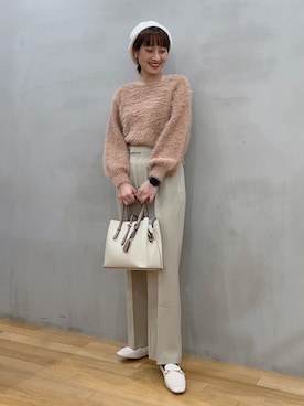「SMELLY（スメリー）のアイテム（ハンチング/ベレー帽）」を使った、サイサイ賽賽さん（レディース・160cm）の秋コーディネート