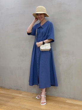 「SMELLY（スメリー）のアイテム（帽子）」を使った、サイサイ賽賽さん（レディース・160cm）の春コーディネート