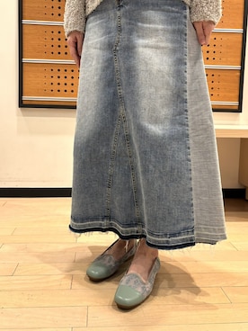 「あしながおじさん（アシナガオジサン）のチュールオペラシューズ　1310299（パンプス、グリーン系）」を使った、あしながおじさんさん（レディース・155cm）の春コーディネート