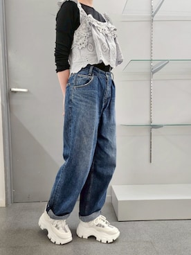 「カジュアルガーリー」｜あしながおじさんさん（レディース・155cm）の春コーディネート