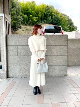「URBAN RESEARCH（アーバンリサーチ）のアイテム（ハンドバッグ、グレー系）」を使った、kumingさん（レディース・163cm）の秋コーディネート