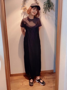 「NIKE（ナイキ）のアイテム（スニーカー、ブラック系）」を使った、kumingさん（レディース・163cm）の夏コーディネート