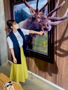 「VIS（ビス）のアイテム（ジャケット/アウター、ブラック系）」を使った、kumingさん（レディース・163cm）の春コーディネート