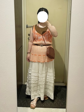 「アイテム（腕時計）」を使った、しおりさん（レディース・153cm）の夏コーディネート