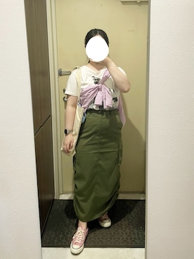 「アイテム（腕時計）」を使った、しおりさん（レディース・153cm）の夏コーディネート