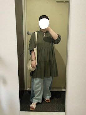 「アイテム（ワンピース/ドレス）」を使った、しおりさん（レディース・153cm・20代）の夏コーディネート