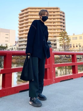 「LiNoH（リノー）のアイテム（トップス）」を使った、bassaさん（メンズ・175cm）の春コーディネート