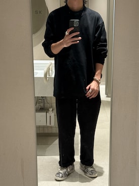 「アイテム（スウェットパンツ）」を使った、3rdさん（メンズ・170cm）の秋コーディネート