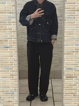 「HERMES（エルメス）のアイテム」を使った、3rdさん（メンズ・170cm）の秋コーディネート