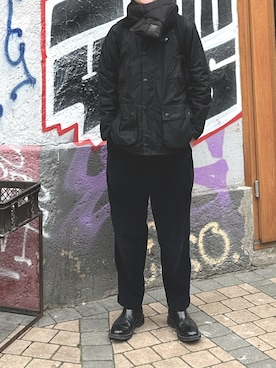 「アイテム（ブーツ）」を使った、3rdさん（メンズ・170cm）の冬コーディネート