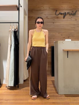 「Ungrid（アングリッド）のアイテム」を使った、庄司　未菜美さん（レディース・159cm）の夏コーディネート
