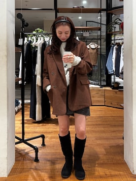 「アイテム（テーラードジャケット）」を使った、庄司　未菜美さん（レディース・159cm・30代）の秋コーディネート
