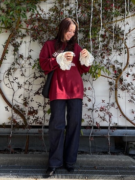 「アイテム（スウェット）」を使った、庄司　未菜美さん（レディース・159cm・30代）の秋コーディネート