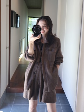 「アイテム（カーディガン/ボレロ）」を使った、庄司　未菜美さん（レディース・159cm・30代）の秋コーディネート