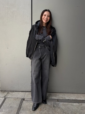「Ungrid（アングリッド）のアイテム（ブルゾン）」を使った、庄司　未菜美さん（レディース・159cm）の秋コーディネート